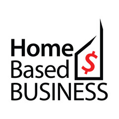 Home Based Business logo design template. Home Based Business  with house icon, flat design