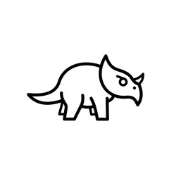 triceratops, dinosaur - vector icon