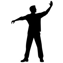 people silhouettes, vector illustration