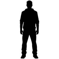 Obraz premium people silhouettes, vector illustration