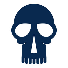 Skull cartoon face illustration