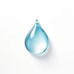 Fotobehang Drop of water isolated on white background © keeey