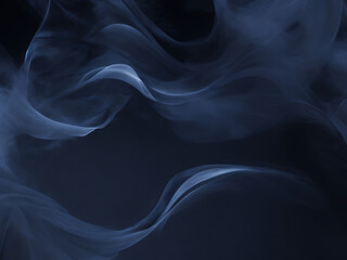 Abstract fractal navy blue smoky black background. Design element for graphics artworks.