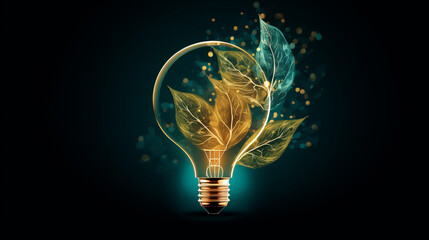 Eco-Tech Fusion: AI-Inspired Bulb with Nature's Pulse and Youthful Energy