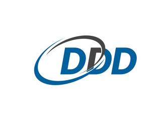 DDD letter creative modern elegant swoosh logo design