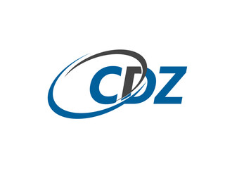 CDZ letter creative modern elegant swoosh logo design