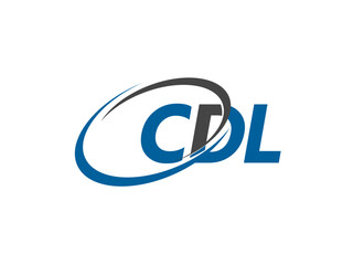 CDL letter creative modern elegant swoosh logo design