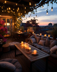outdoor  room with a fireplace