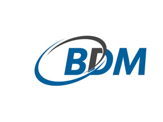 BDM letter creative modern elegant swoosh logo design