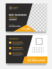 Best business vector creative idea postcard design template