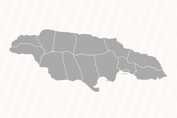 Detailed Map of Jamaica With States and Cities