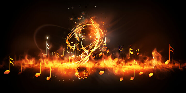 Treble clef background generated with AI.