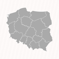Detailed Map of Poland With States and Cities