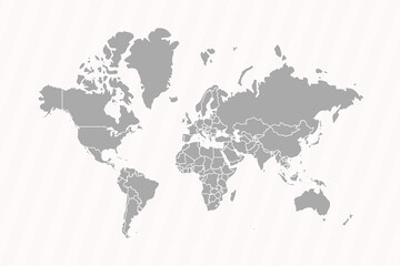 Detailed Map of the World With Countries