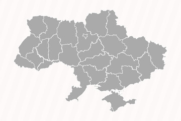 Detailed Map of Ukraine With States and Cities