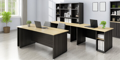 Photo realistic Indoor private table for work and study