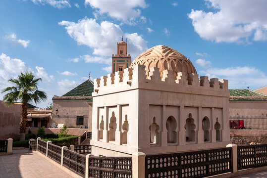 Historic Koubba el-Baadiyn in Marrakech from the Almoravids period