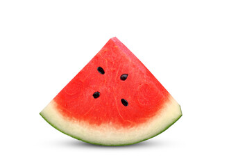 Slice of watermelon isolated on transparent background. PNG