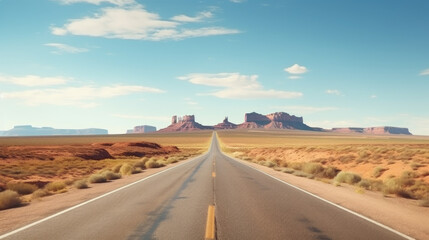 road in the desert - obrazy, fototapety, plakaty