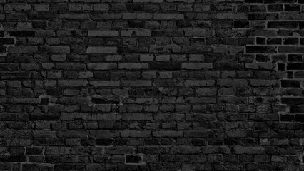 Fototapeta na wymiar Abstract Black wall texture for pattern background. wide panorama picture. Black wall texture rough background dark concrete old grunge background black, texture background template page web banner