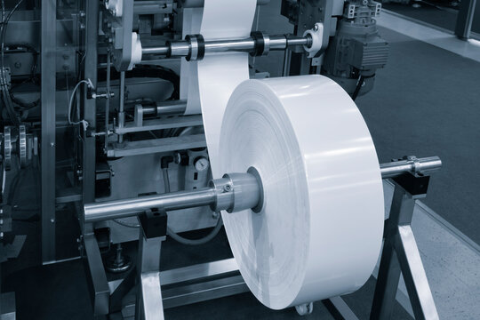 Printing and packaging from recycled paper rolls, industrial commercial envelope making machine, manufacture of corrugated paper and containers of paper and