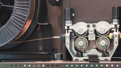 Metalworking industry concept, industrial equipment for cutting and welding metal details