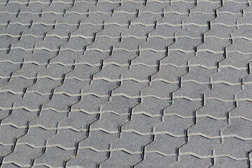 gray concrete interlocking paver stones