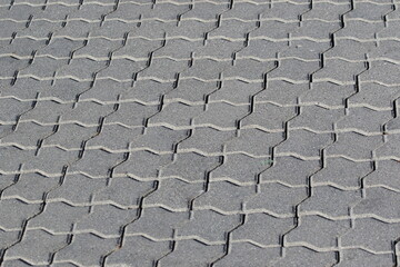gray concrete interlocking paver stones