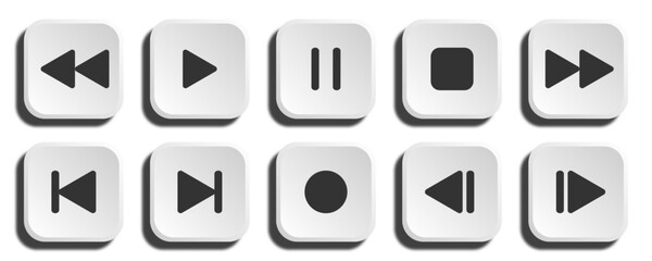 Set Of Media Player Icons