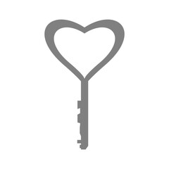 key icon vector, in trendy flat style