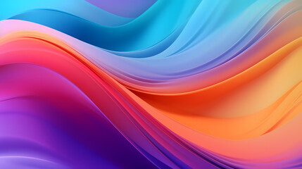 Abstract Color Closeup View of Gradient Colorful Wave