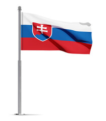 Flag of Slovakia isolated on white background. EPS10 vector