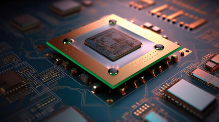 Fototapeta na wymiar Advanced Silicon Chip Design