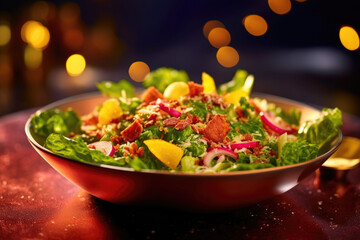 Fototapeta na wymiar Vibrant Salad Splash
