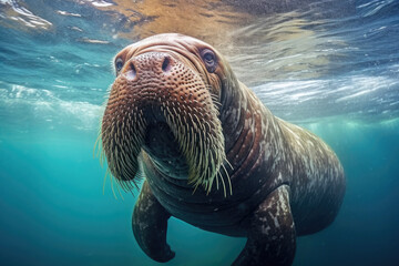 Submerged Beauty: Walrus Photography Below Sea Level
