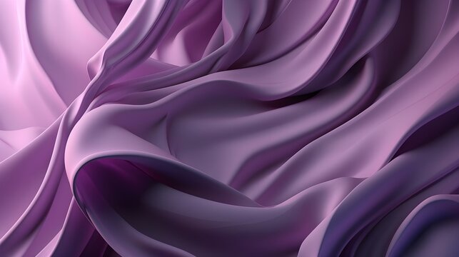Purple Silky Fabric Swirls Abstract Background Generative AI