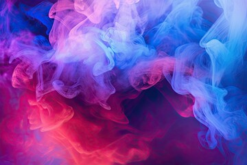 Fototapeta na wymiar Chromatic Smoke Dance: Bold Red and Blue Contrasts (Generative AI)