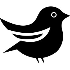 Fototapeta premium Black Bird Silhouette