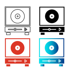 Abstract DVD Player Silhouette Illustration