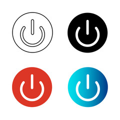Abstract Power Off Silhouette Illustration