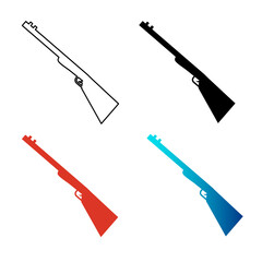 Abstract Rifle Gun Silhouette Illustration
