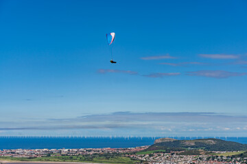 Views around Conwy Mountain and some paragliders