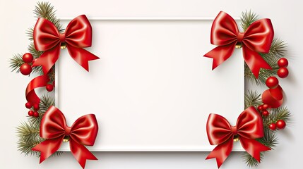  christmas frame with fir branches and decorations