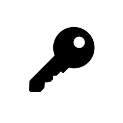 Key vector icon: unlock, home key