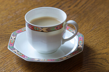 a cup with crema coffe