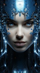 technology and futuristic sci fi digital ai business