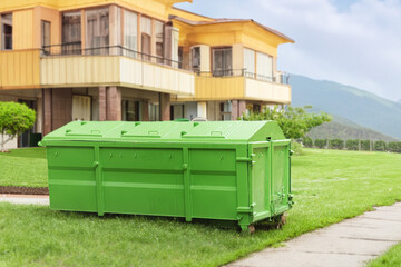 A large container for washing and construction waste