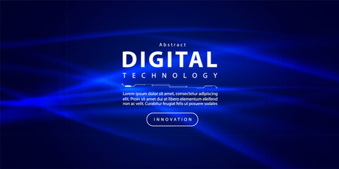 Digital technology banner green blue background concept, cyber technology circuit, abstract tech, innovation future data, internet network, Ai big data, futuristic wifi connection illustration concept