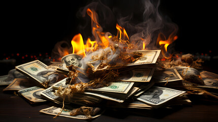 Currency Inferno: Photorealistic Imagery of Inflation's Economic Consequences