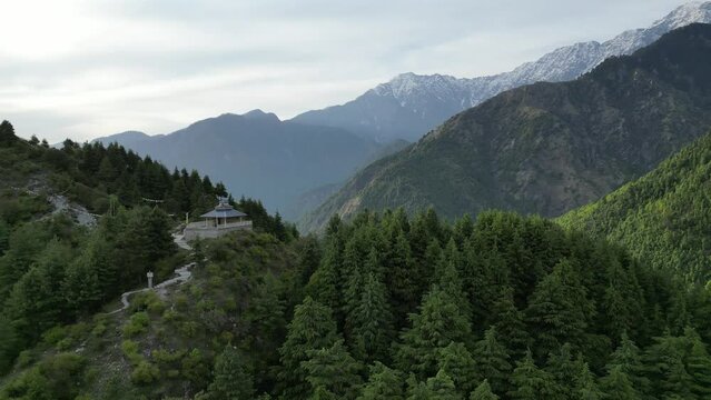 Drone from Dharamsala, India Dharamsala, India, Gallu, Triund, Dharamkot